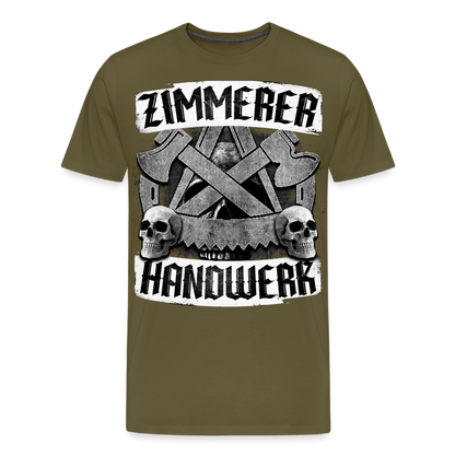 Zimmerer Handwerk - Premium T-Shirt - Khaki