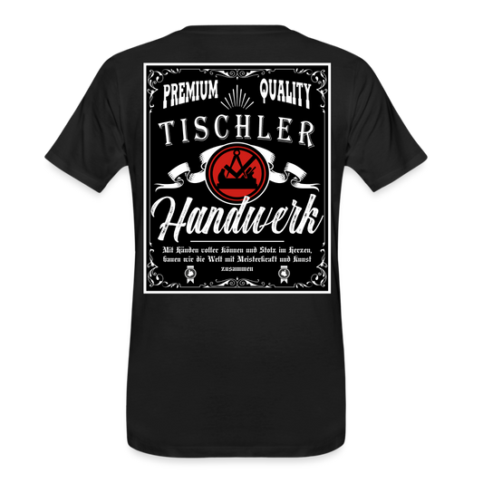 Tischler Premium T-Shirt Backprint - Schwarz
