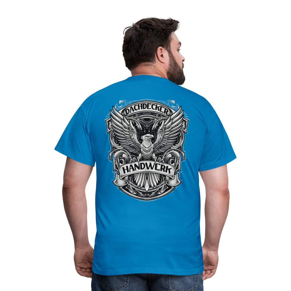 Dachdecker Handwerk Premium Männer T-Shirt Rückendruck - Royalblau