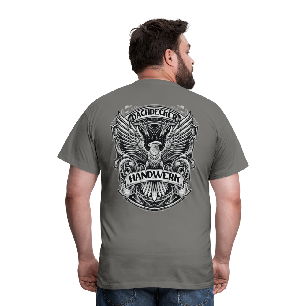 Dachdecker Handwerk Premium Männer T-Shirt Rückendruck - Graphit