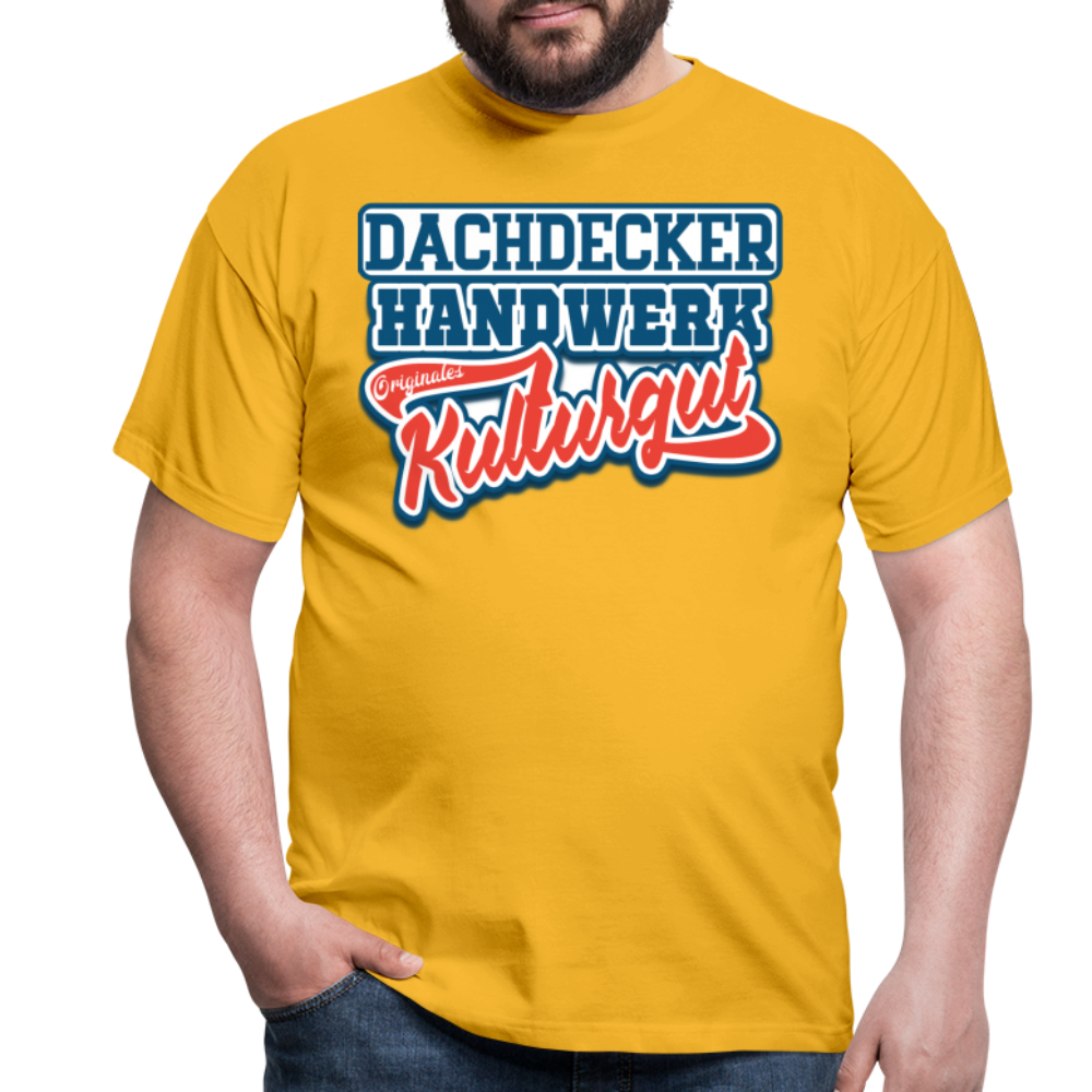 Dachdecker Originales Kulturgut Männer T-Shirt - Gelb