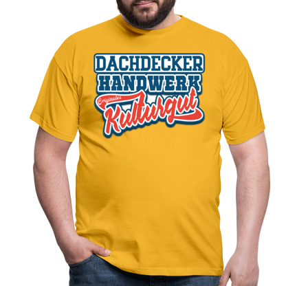 Dachdecker Originales Kulturgut Männer T-Shirt - Gelb