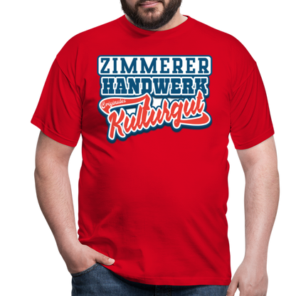 Zimmerer Originales Kulturgut - Männer T-Shirt - Rot