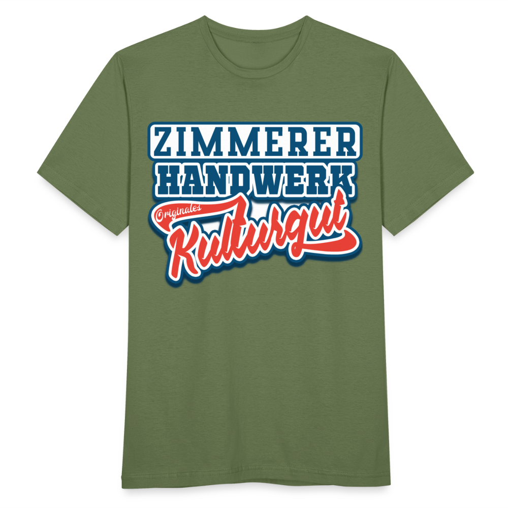 Zimmerer Originales Kulturgut - Männer T-Shirt - Militärgrün