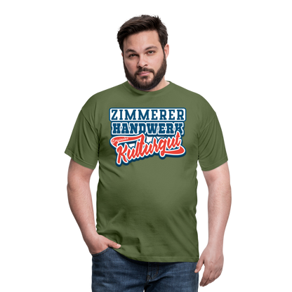 Zimmerer Originales Kulturgut - Männer T-Shirt - Militärgrün