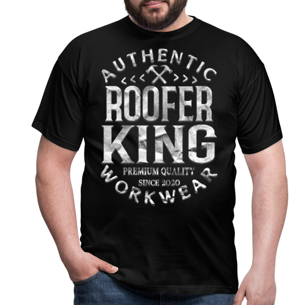 Rooferking - Dachdecker T-Shirt - Schwarz
