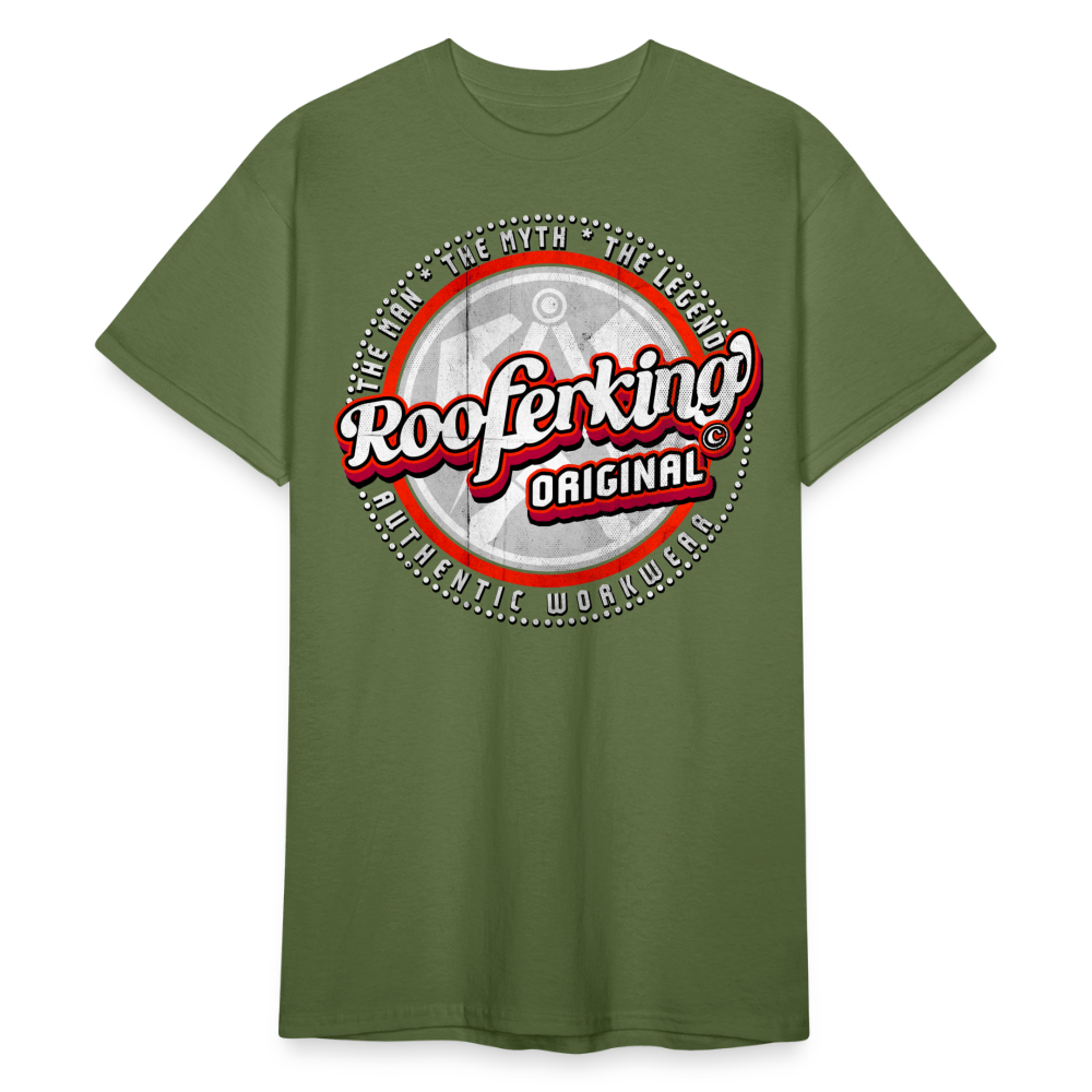 Rooferking Original - Dachdecker T-Shirt - Militärgrün