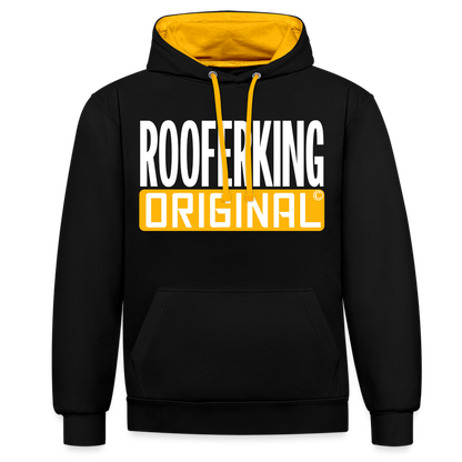 Rooferking Original - Kontrast Hoodie - Schwarz/Gold