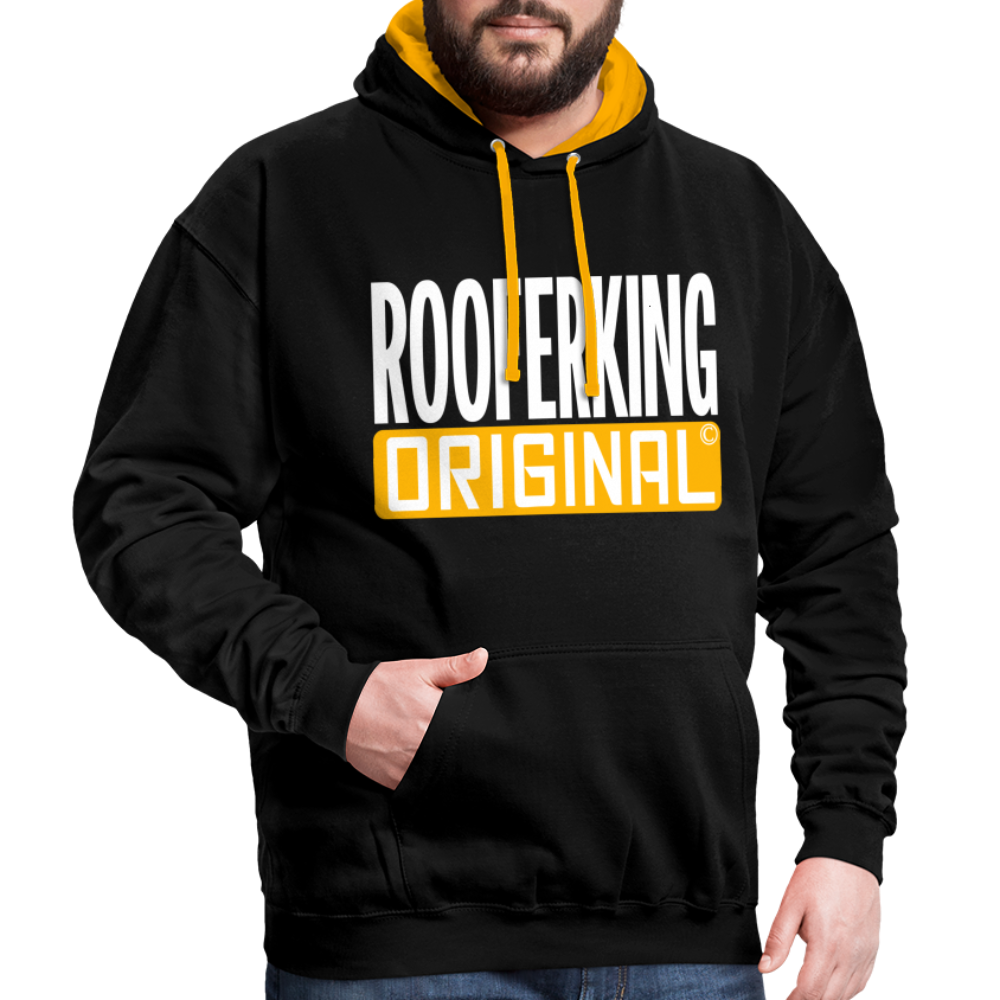 Rooferking Original - Kontrast Hoodie - Schwarz/Gold
