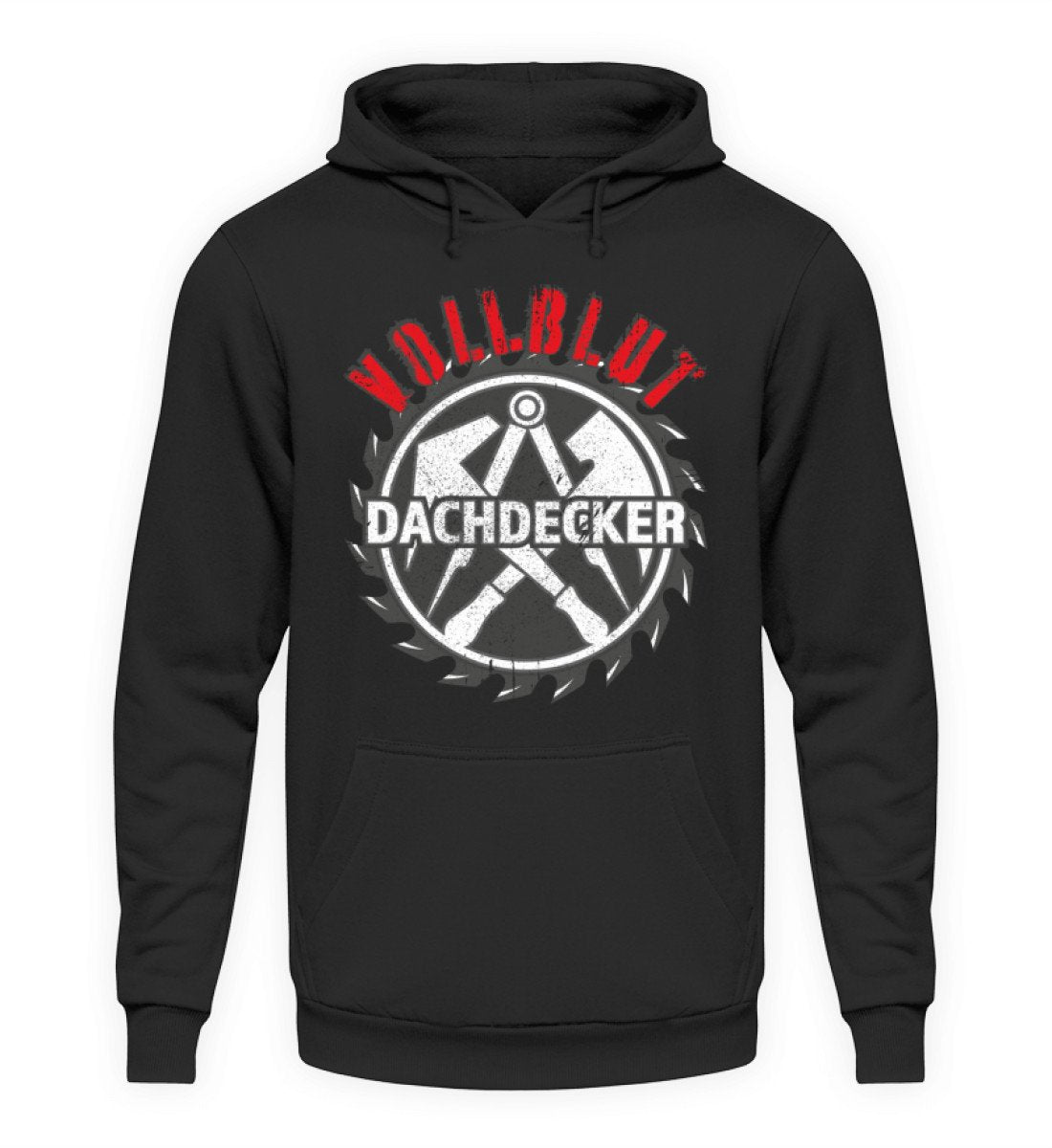 dachdecker hoodie bedruckt www.rooferking.de