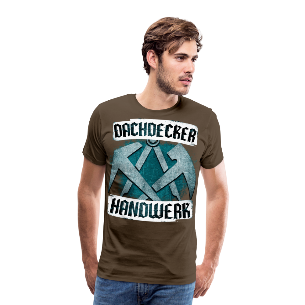 Dachdecker Handwerk - Premium T-Shirt - Edelbraun