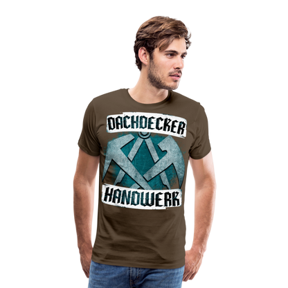 Dachdecker Handwerk - Premium T-Shirt - Edelbraun