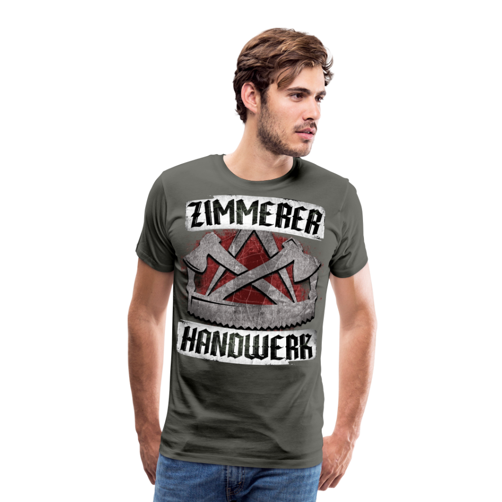 Zimmerer Handwerk - Premium T-Shirt - Asphalt