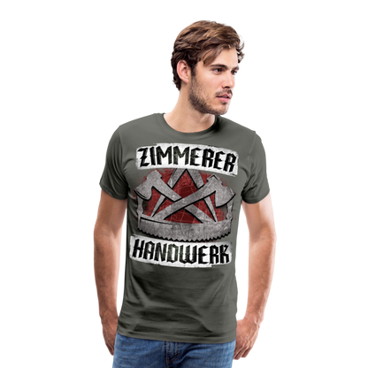 Zimmerer Handwerk - Premium T-Shirt - Asphalt