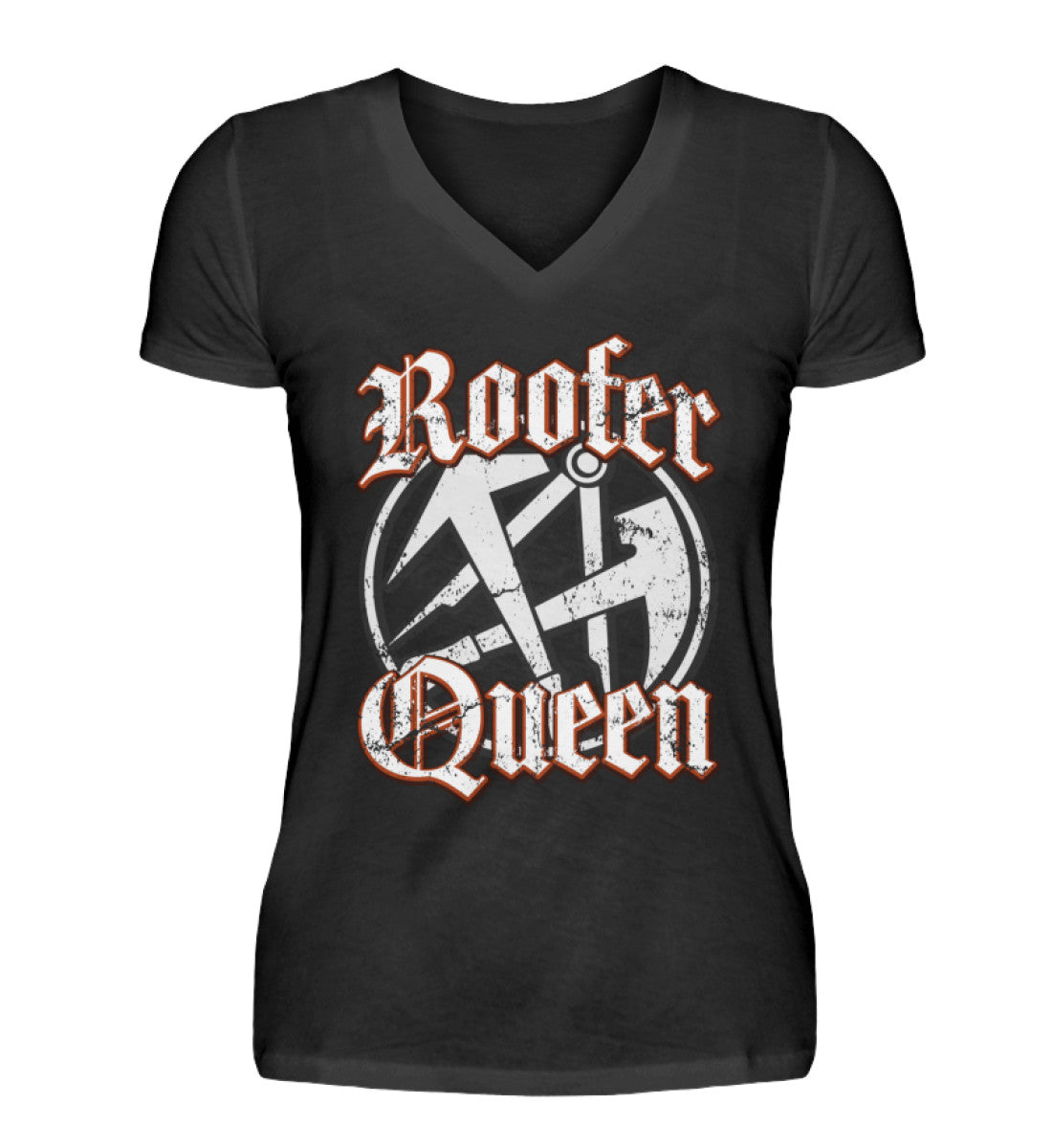 Roofer Queen - V-Neck Damenshirt €29.95 Rooferking